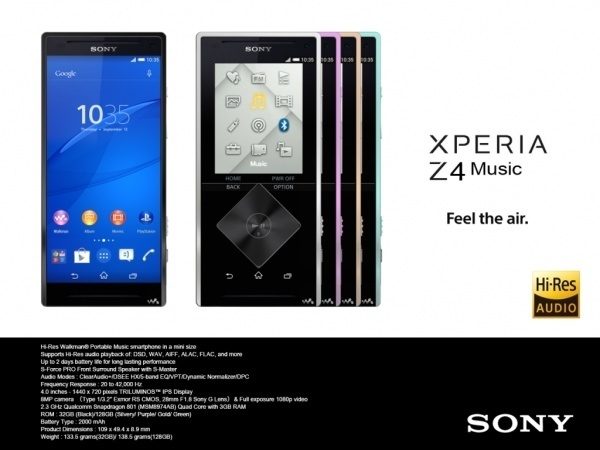 Sony Xperia Z4 Music el smartphone de los melomanos