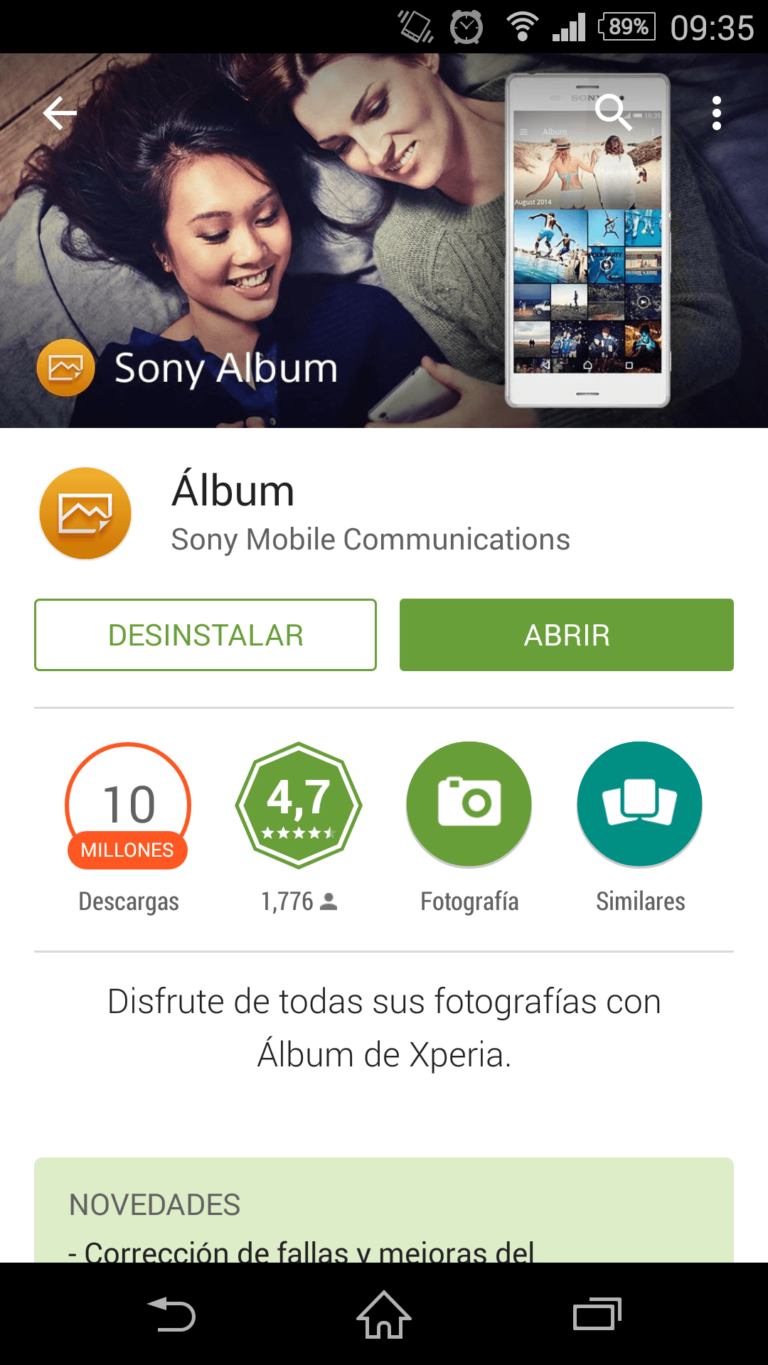 La Album app de Sony llega a la Google Play Store