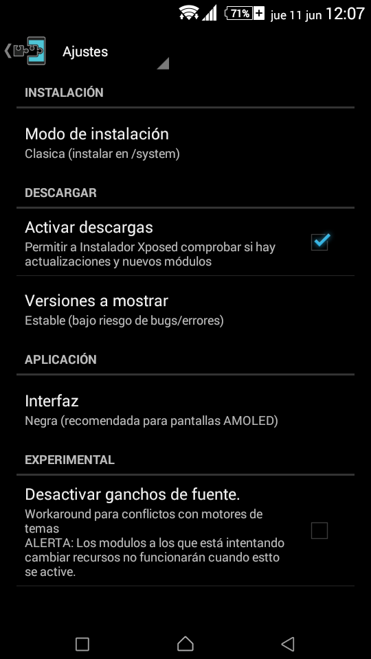 Ajustes