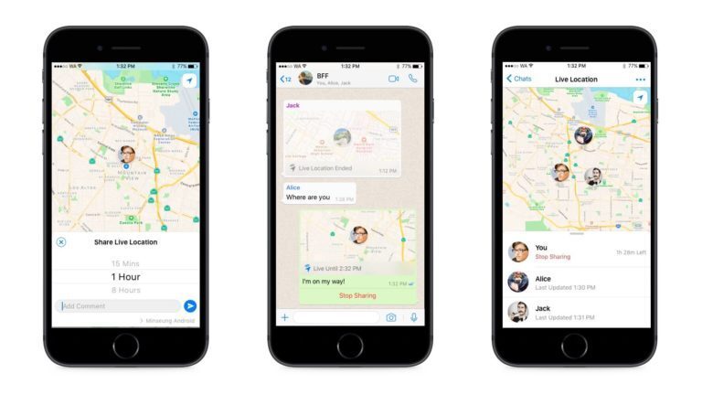 WhatsApp añade la opción de compartir ubicación en tiempo real