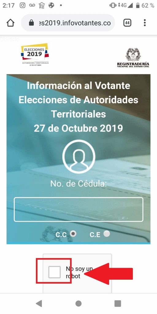 Consulta cédula votación