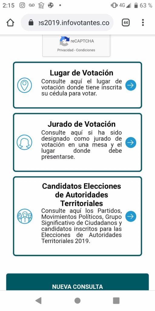 Resultado Votación